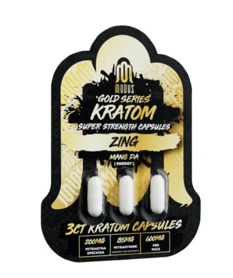 Modus - Gold Series Kratom Capsules - 3 Count - 1800mG - Image 3